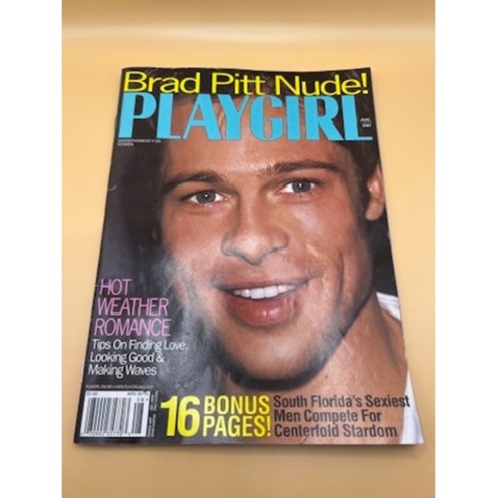 Playgirl Brad Pitt Nude! Magazine - Rare - Out of Print - Banned - Gay Interest